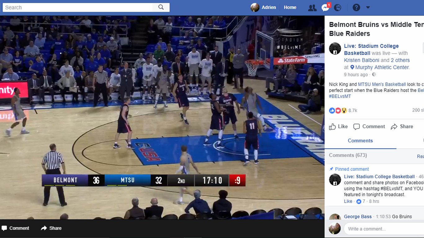 Facebook to live stream 47 college basketball games in the US Digital Sport